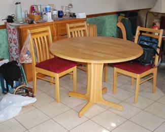 Oak table 3 chairs