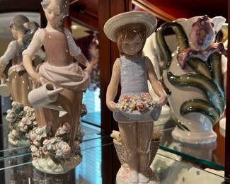 LLADRO COLLECTION INCLUDING "MY FLOWERS" "GIRL WITH WATERING CAN"