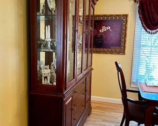 Side view of china cabinet