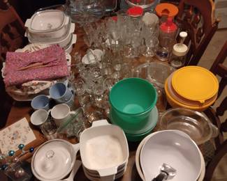 Corning Ware, Tupperware, Glassware