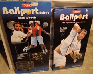 Ballport Tennis Ball Hopper - one with wheels and one without wheels