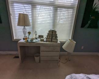 Faux stone waterfall style desk (or dressing table as used here)