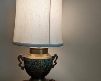 Brass Lamp with Patina