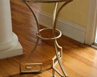 Brass and marble cafe table