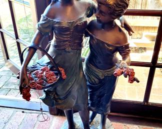Large original bronze statue
 About 4 ft tall