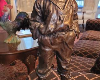 "The Whistler" bronze by Victor Szczeblewski....vintage