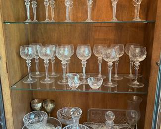 More of the crystal stemware can be seen here.