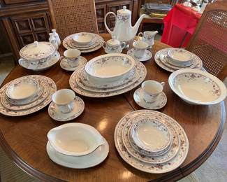 This photo shows the Noritake china (a 12-place setting set) that could be yours.