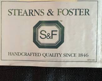 The sofa bed is made by Stearns & Foster.