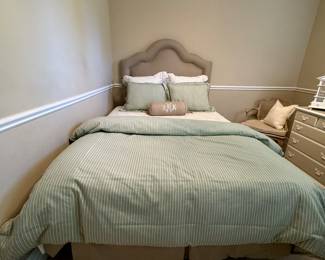 full size bed
custom headboard