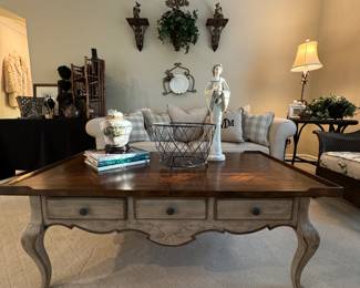 hand painted coffee table