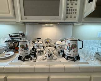 vintage enamelware set