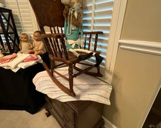 antique childs rocker