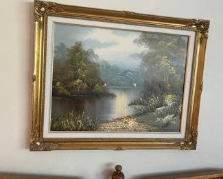 Lovely Large Vintage W Temple Original Oil On Canvas  - New Orleans 1982