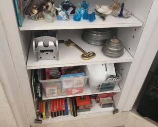 Playing cards, small decor, antique dresser boxes