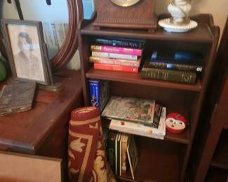 Clocks, rugs, lamps, books