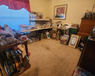 Craft room view - beads, puzzles, games, needlpoint, sewing 