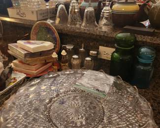 glassware - trays. Fosteria American