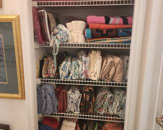 Linens - twin, full, queen and king size. beach towels