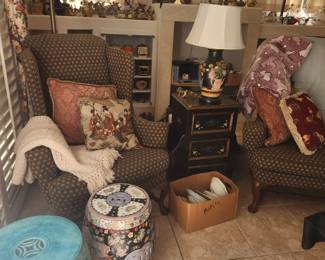 Wingback chairs, Garden stools, Home decor