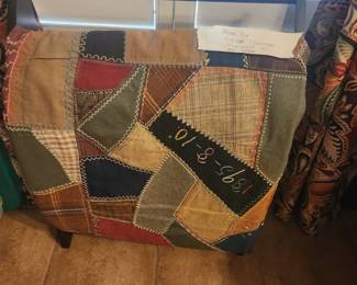 Antique quilt made and dated 1895 
