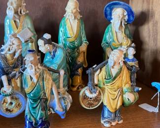Huge Collection of vintage Chinese Mudmen Figurines SO MANY MORE OF THESE