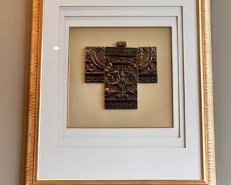 Vintage kinder Harris framed art