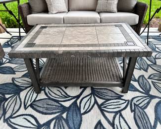 Agio patio sofas, two chairs and coffee table