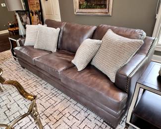 Walter E. Smithe Leather Sofa
