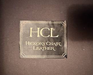 Hickory Chair Leather Club Chair and Ottoman