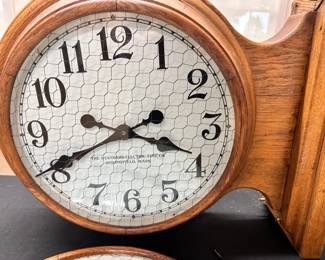 Vintage Double Sided School Clock