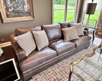 Walter E. Smithe Leather Sofa