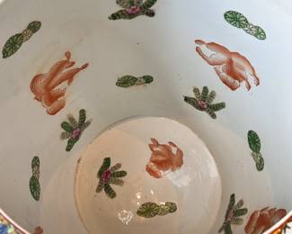 Rose Medallion Fish Bowl 