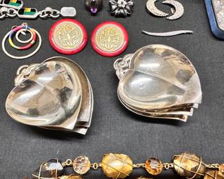 Tiffany Sterling Heart Leaf Nut Dishes