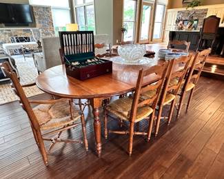 Custom French Dining Table with 8 Chairs / Made in France
