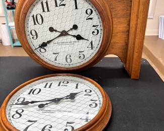 Vintage Double Sided School Clock