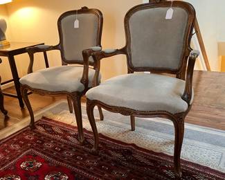 Pair of French style armchairs 