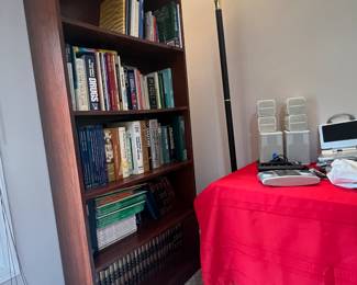 BOOK CASES AND BOOKS