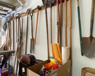 Garden tools, shovels, etc.