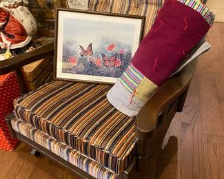 Vintage pin stripe corduroy rocker