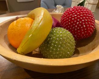 Beaded and Sequined Vintage Fruit, hand decorated