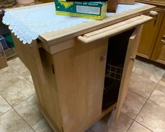 Rolling Butcher Block Table