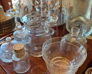 Large collection of Etched Crystal by Princess House
