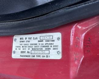 1978 Fiat 124 Spider - 75140 miles 