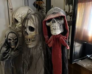 witches halloween gargoyles goblin skeleton  skull 