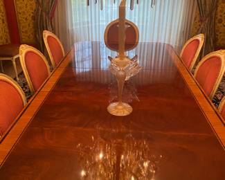 STUNNING BAKER DINING TABLE AND 10 BAKER CHAIRS