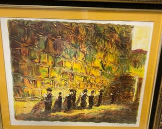 RAOUL RAYMOND LITHOGRAPH "WEST WALL"  17/28 NICE FRAME
