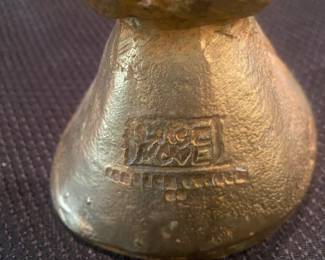 TRIO OF PIERRE CASENOVE GILT BRONZE FIGURAL CANDLESTICKS