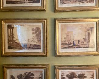 SET OF 6 TROWBRIDGE GALLERY LONDON PICTURES