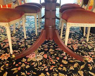 STUNNING BAKER DINING TABLE AND 10 BAKER CHAIRS